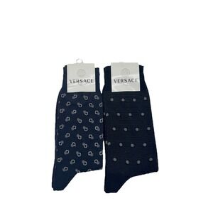 Versace Men's Dress Socks 2-Pack | Made in‎ Italy | Cotton Blend | Size L | New
